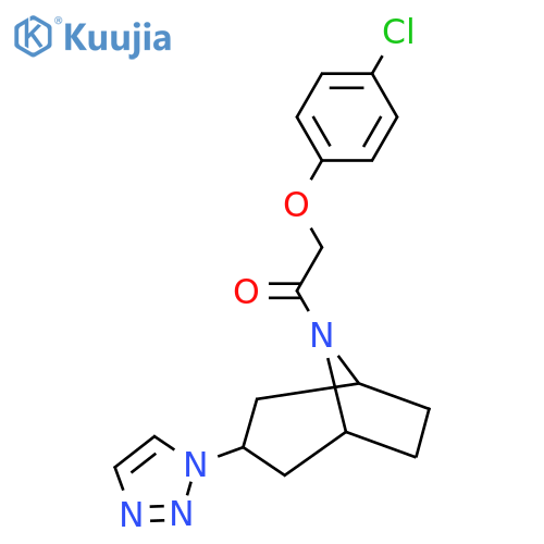 2-(4-chlorophenoxy)-1-[3-(1H-1,2,3-triazol-1-yl)-8-azabicyclo[3.2.1]octan-8-yl]ethan-1-one structure