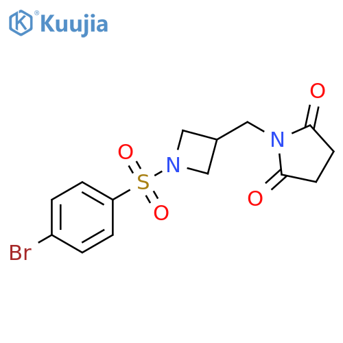 1-{[1-(4-bromobenzenesulfonyl)azetidin-3-yl]methyl}pyrrolidine-2,5-dione structure
