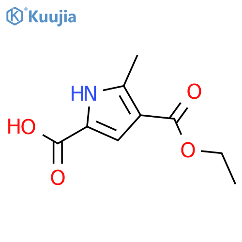 4-(ethoxycarbonyl)-5-methyl-1H-pyrrole-2-carboxylic acid structure