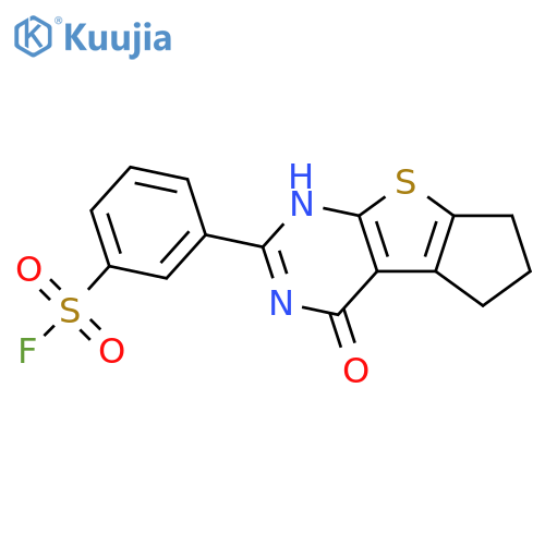 3-(4,5,6,7-Tetrahydro-4-oxo-1H-cyclopenta[4,5]thieno[2,3-d]pyrimidin-2-yl)benzenesulfonyl fluoride structure