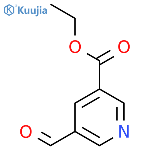 5-formyl-3-Pyridinecarboxylic acid ethyl ester structure