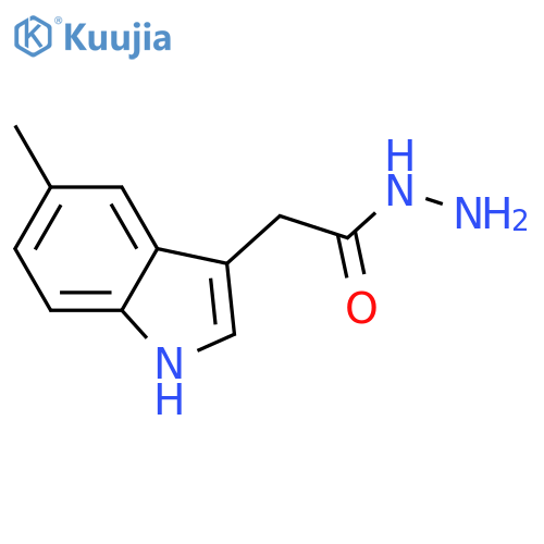 1H-Indole-3-aceticacid, 5-methyl-, hydrazide structure