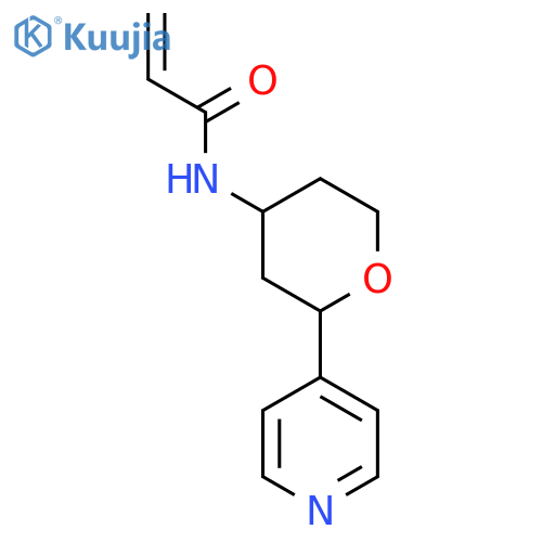 N-2-(pyridin-4-yl)oxan-4-ylprop-2-enamide structure
