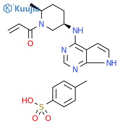 2-PROPEN-1-ONE, 1-[(2S,5R)-2-METHYL-5-(7H-PYRROLO[2,3-D]PYRIMIDIN-4-YLAMINO)-1-PIPERIDINYL]-, 4-METH structure