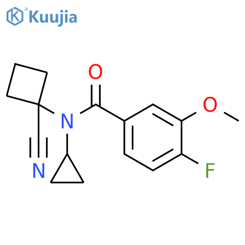 N-(1-Cyanocyclobutyl)-N-cyclopropyl-4-fluoro-3-methoxybenzamide structure