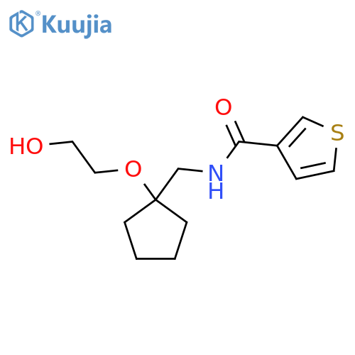 N-{1-(2-hydroxyethoxy)cyclopentylmethyl}thiophene-3-carboxamide structure