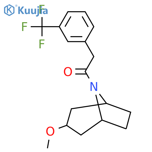 1-((1R,5S)-3-methoxy-8-azabicyclo[3.2.1]octan-8-yl)-2-(3-(trifluoromethyl)phenyl)ethanone structure