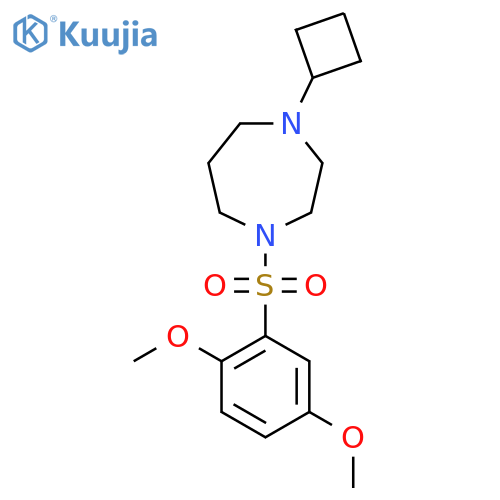 1-cyclobutyl-4-(2,5-dimethoxybenzenesulfonyl)-1,4-diazepane structure