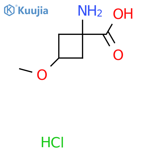(1s,3s)-1-amino-3-methoxycyclobutane-1-carboxylic acid hydrochloride structure