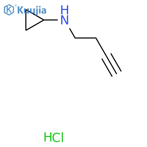 N-(but-3-yn-1-yl)cyclopropanamine hydrochloride structure