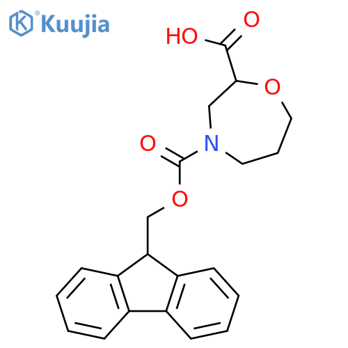 4-{(9H-fluoren-9-yl)methoxycarbonyl}-1,4-oxazepane-2-carboxylic acid structure