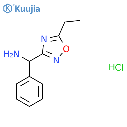 (5-ethyl-1,2,4-oxadiazol-3-yl)(phenyl)methanamine hydrochloride structure