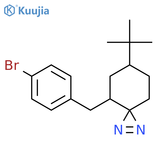 4-(4-bromophenyl)methyl-6-tert-butyl-1,2-diazaspiro2.5oct-1-ene structure