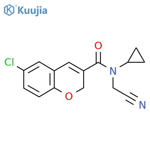 6-Chloro-N-(cyanomethyl)-N-cyclopropyl-2H-chromene-3-carboxamide structure