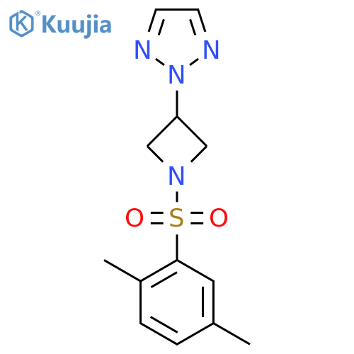 2-[1-(2,5-dimethylbenzenesulfonyl)azetidin-3-yl]-2H-1,2,3-triazole structure