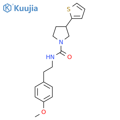 N-[2-(4-methoxyphenyl)ethyl]-3-(thiophen-2-yl)pyrrolidine-1-carboxamide structure