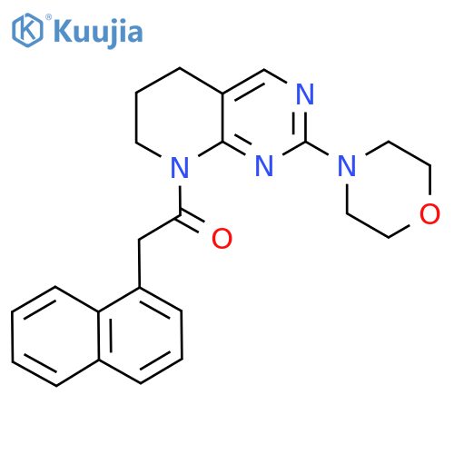 1-[2-(morpholin-4-yl)-5H,6H,7H,8H-pyrido[2,3-d]pyrimidin-8-yl]-2-(naphthalen-1-yl)ethan-1-one structure