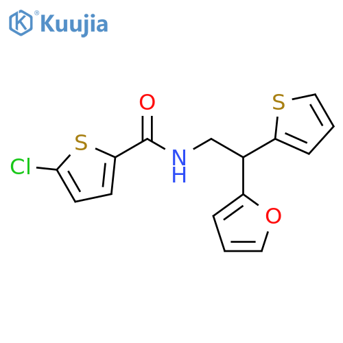 5-chloro-N-[2-(furan-2-yl)-2-(thiophen-2-yl)ethyl]thiophene-2-carboxamide structure