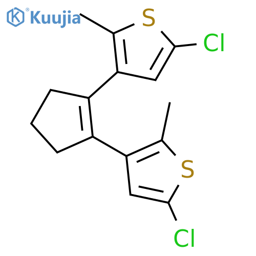 5-chloro-3-2-(5-chloro-2-methylthiophen-3-yl)cyclopent-1-en-1-yl-2-methylthiophene structure