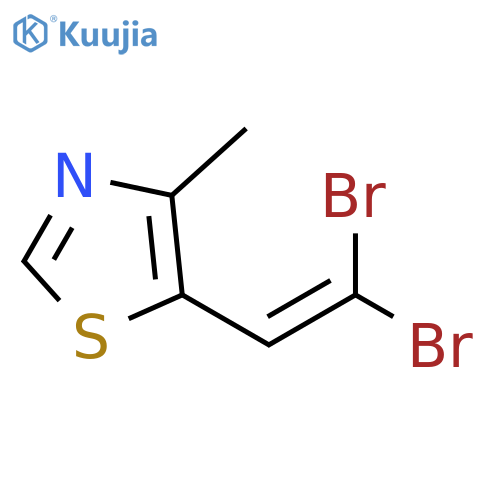 Thiazole, 5-(2,2-dibromoethenyl)-4-methyl- structure