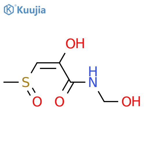 2-Hydroxy-N-(hydroxymethyl)-3-(methylsulfinyl)-2-propenamide; (E)-form structure