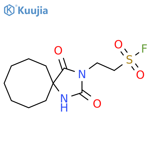 2-(2,4-Dioxo-1,3-diazaspiro[4.7]dodecan-3-yl)ethanesulfonyl fluoride structure