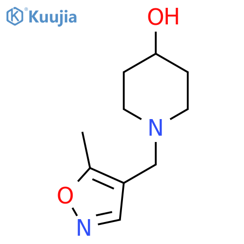 1-(5-methyl-1,2-oxazol-4-yl)methylpiperidin-4-ol structure