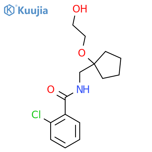 2-chloro-N-{1-(2-hydroxyethoxy)cyclopentylmethyl}benzamide structure