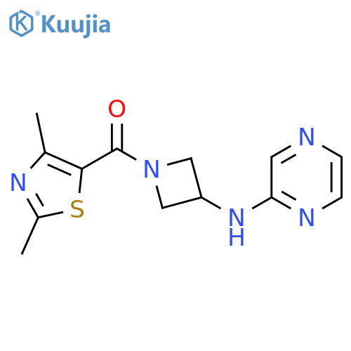 N-[1-(2,4-dimethyl-1,3-thiazole-5-carbonyl)azetidin-3-yl]pyrazin-2-amine structure