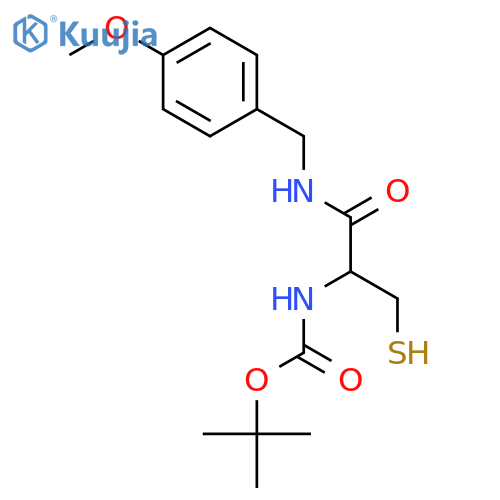 2-methyl-2-propanyl {(2r)-1-[(4-methoxybenzyl)amino]-1-oxo-3-sulf Anyl-2-propanyl}carbamate structure