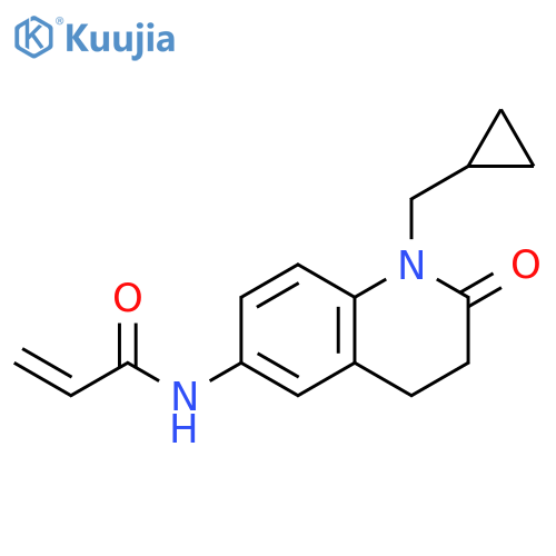 N-[1-(cyclopropylmethyl)-2-oxo-1,2,3,4-tetrahydro
quinolin-6-yl]prop-2-enamide structure