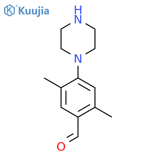 2,5-dimethyl-4-(1-piperazinyl)-Benzaldehyde structure