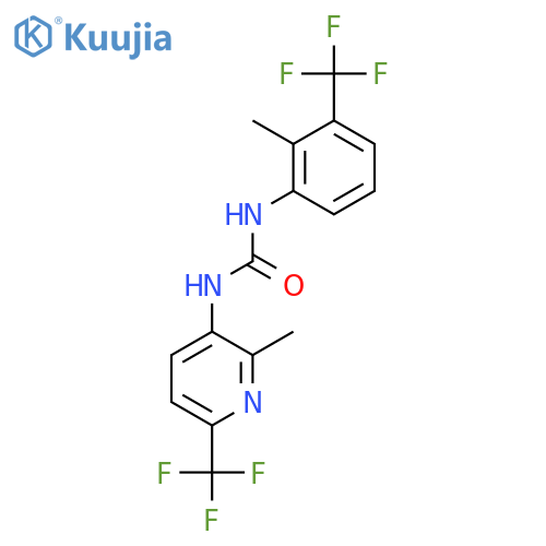 N-[2-Methyl-3-(trifluoromethyl)phenyl]-N'-[2-methyl-6-(trifluoromethyl)pyridin-3-yl]urea structure