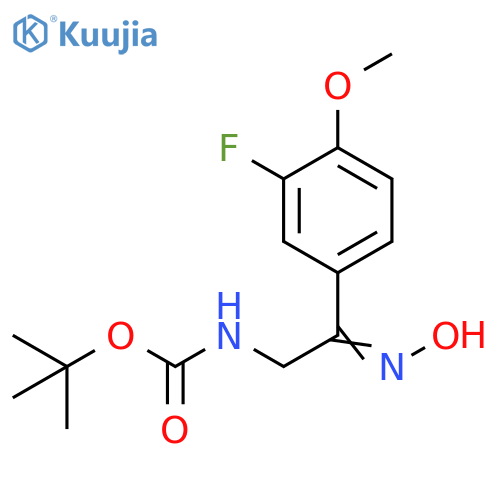 t-Butyl N-[(2E)-2-(3-fluoro-4-methoxyphenyl)-2-(hydroxyimino)ethyl]carbamate structure