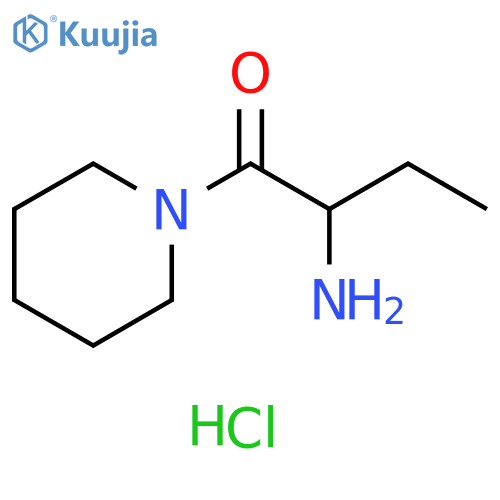 1-Butanone, 2-amino-1-(1-piperidinyl)-, hydrochloride (1:1) structure