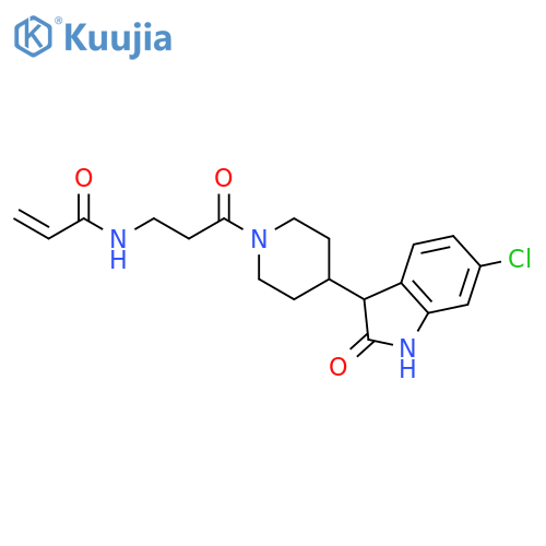N-[3-[4-(6-Chloro-2,3-dihydro-2-oxo-1H-indol-3-yl)-1-piperidinyl]-3-oxopropyl]-2-propenamide structure