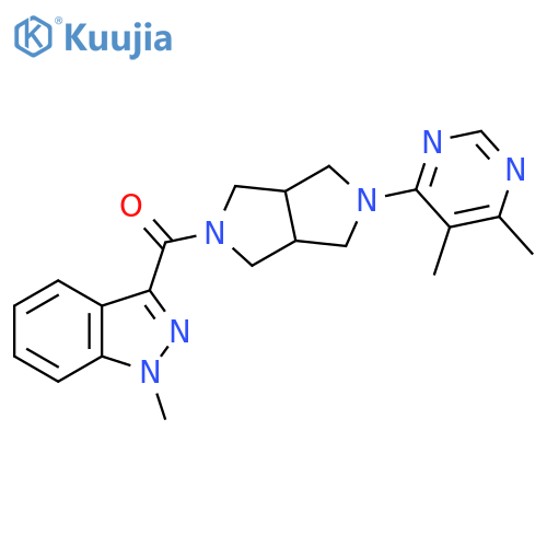 3-5-(5,6-dimethylpyrimidin-4-yl)-octahydropyrrolo3,4-cpyrrole-2-carbonyl-1-methyl-1H-indazole structure