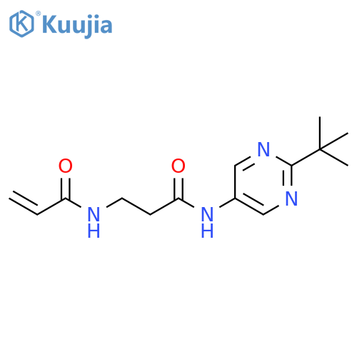 N-{2-(2-tert-butylpyrimidin-5-yl)carbamoylethyl}prop-2-enamide structure