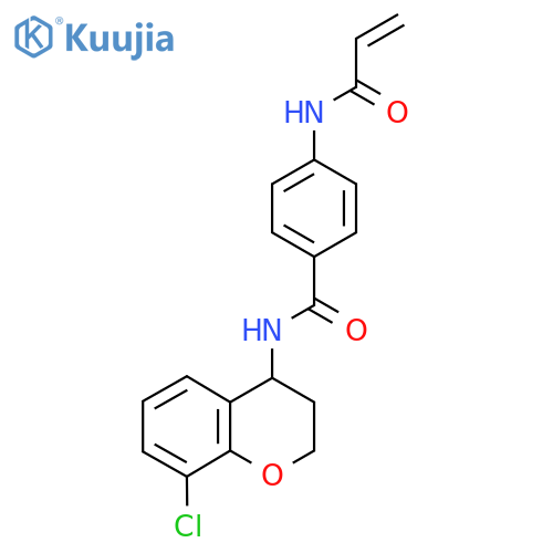 N-(8-chloro-3,4-dihydro-2H-1-benzopyran-4-yl)-4-(prop-2-enamido)benzamide structure
