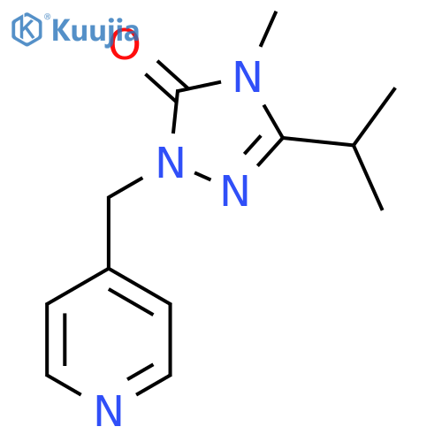 4-methyl-3-(propan-2-yl)-1-[(pyridin-4-yl)methyl]-4,5-dihydro-1H-1,2,4-triazol-5-one structure