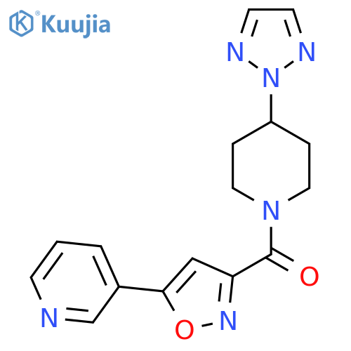 3-{3-4-(2H-1,2,3-triazol-2-yl)piperidine-1-carbonyl-1,2-oxazol-5-yl}pyridine structure