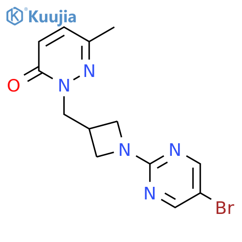 2-{1-(5-bromopyrimidin-2-yl)azetidin-3-ylmethyl}-6-methyl-2,3-dihydropyridazin-3-one structure