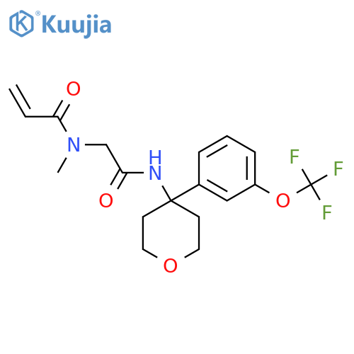 N-methyl-N-[({4-[3-(trifluoromethoxy)phenyl]oxan-4-yl}carbamoyl)methyl]prop-2-enamide structure