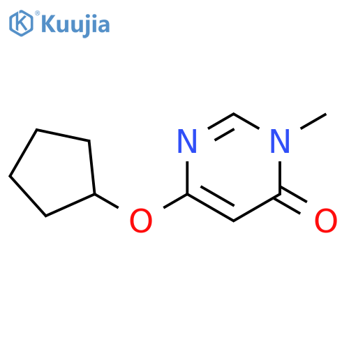 6-(cyclopentyloxy)-3-methyl-3,4-dihydropyrimidin-4-one structure