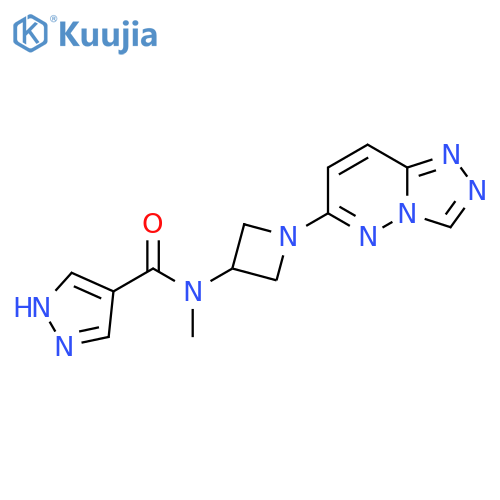 N-methyl-N-(1-{[1,2,4]triazolo[4,3-b]pyridazin-6-yl}azetidin-3-yl)-1H-pyrazole-4-carboxamide structure