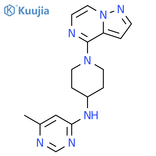 6-methyl-N-(1-{pyrazolo[1,5-a]pyrazin-4-yl}piperidin-4-yl)pyrimidin-4-amine structure