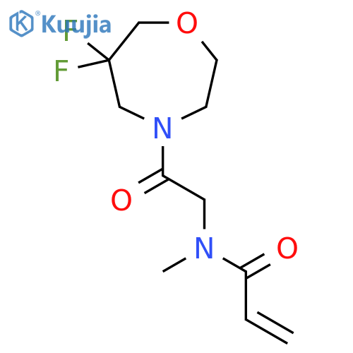 N-2-(6,6-difluoro-1,4-oxazepan-4-yl)-2-oxoethyl-N-methylprop-2-enamide structure