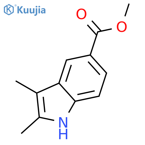 1H-Indole-5-carboxylic acid, 2,3-dimethyl-, methyl ester structure