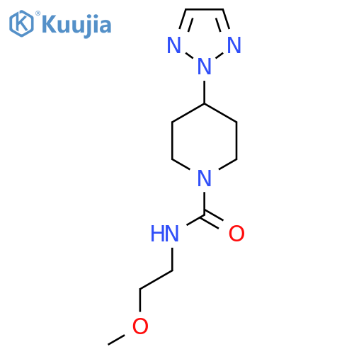 N-(2-methoxyethyl)-4-(2H-1,2,3-triazol-2-yl)piperidine-1-carboxamide structure
