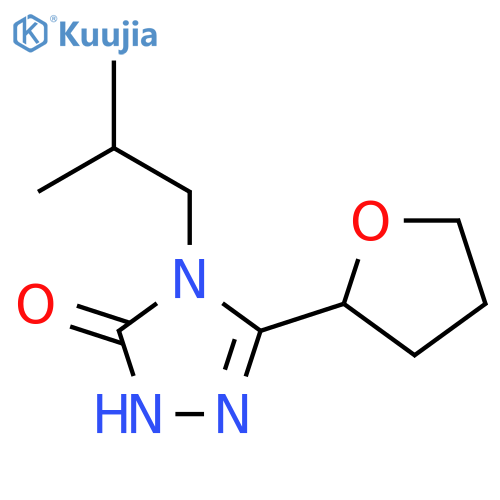 4-(2-methylpropyl)-3-(oxolan-2-yl)-4,5-dihydro-1H-1,2,4-triazol-5-one structure